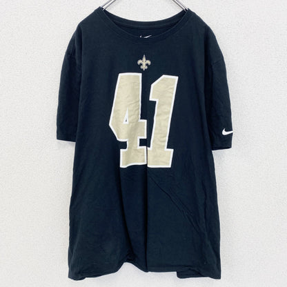 古着 used　NIKE　ナイキ　アルヴィンカマラ　半袖プリントＴシャツ　NFL　セインツ　紺　ネイビー　XXLサイズ