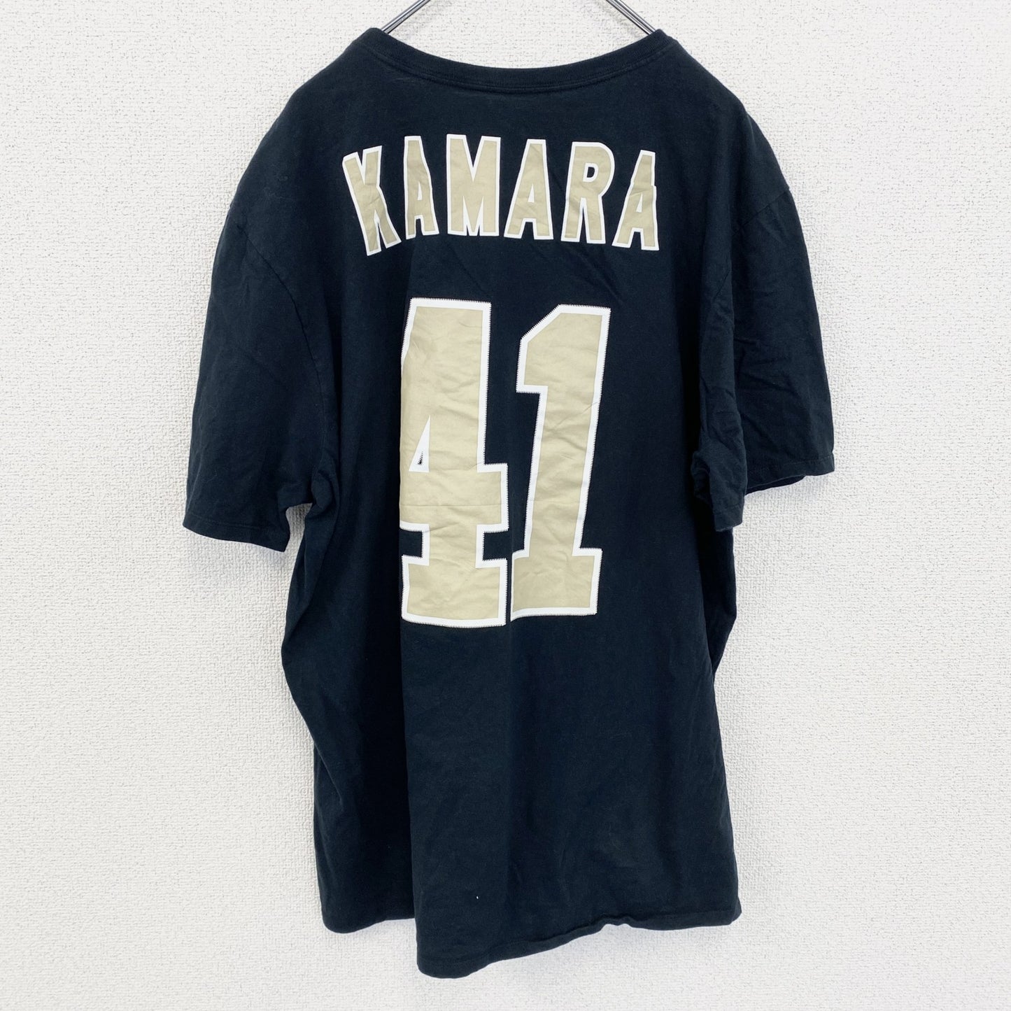古着 used　NIKE　ナイキ　アルヴィンカマラ　半袖プリントＴシャツ　NFL　セインツ　紺　ネイビー　XXLサイズ