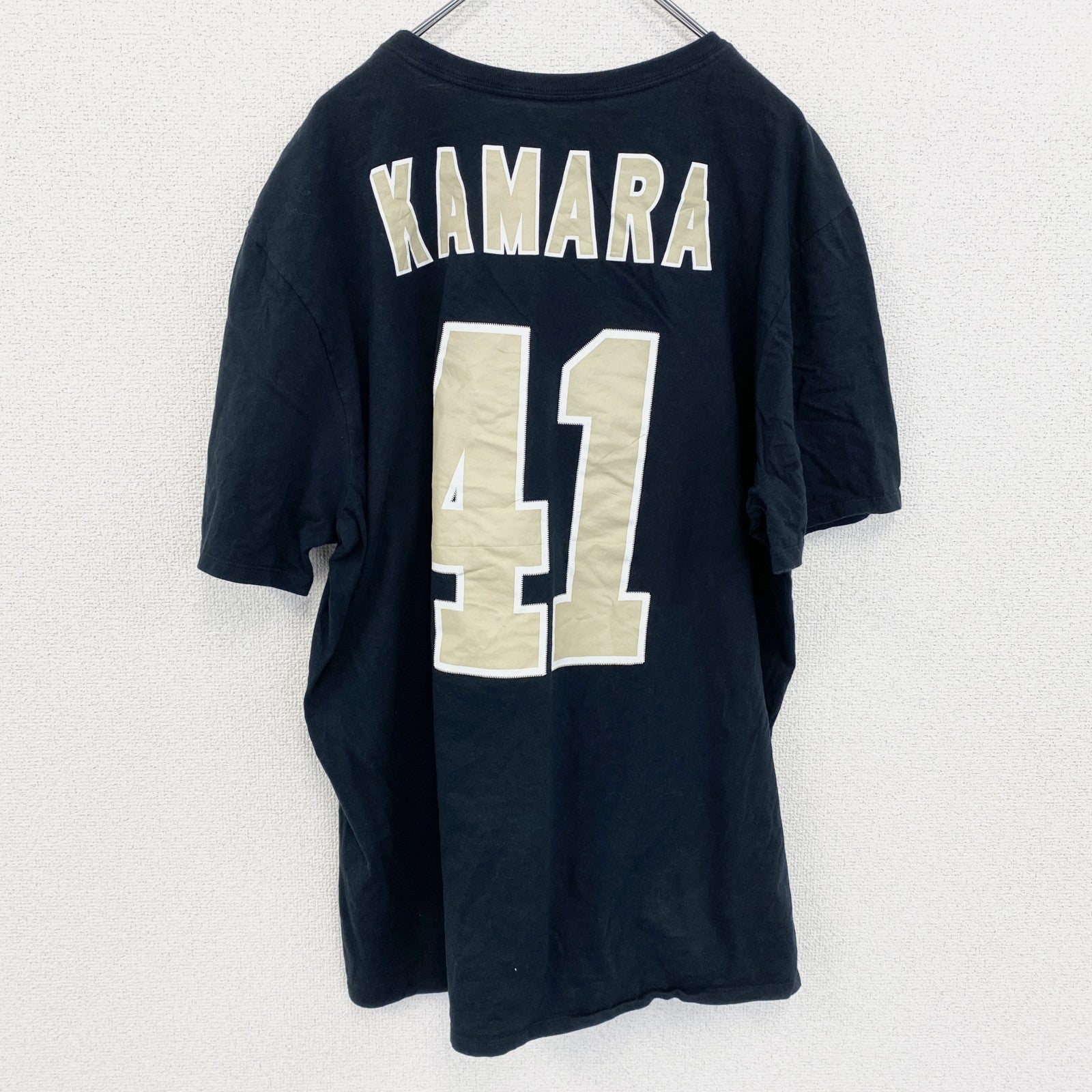 古着 used　NIKE　ナイキ　アルヴィンカマラ　半袖プリントＴシャツ　NFL　セインツ　紺　ネイビー　XXLサイズ