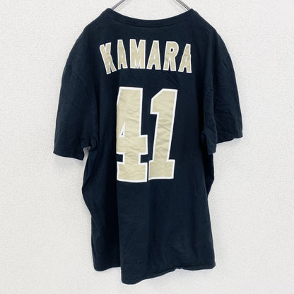 古着 used　NIKE　ナイキ　アルヴィンカマラ　半袖プリントＴシャツ　NFL　セインツ　紺　ネイビー　XXLサイズ