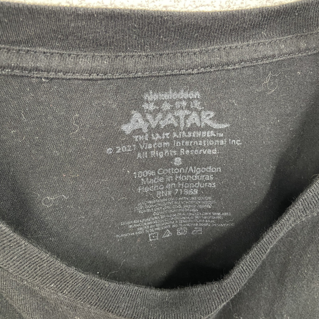 古着 used　アバター　AVATAR　半袖プリントTシャツ　伝説の少年アン　クルーネック　レトロデザイン　黒　ブラック　Sサイズ