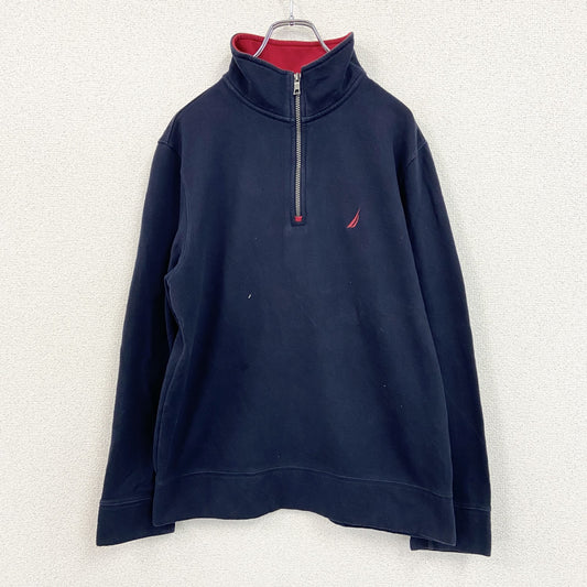 NAUTICA　ノーティカ　ハーフジップスウェット/トレーナー　紺　ネイビー　Lサイズ