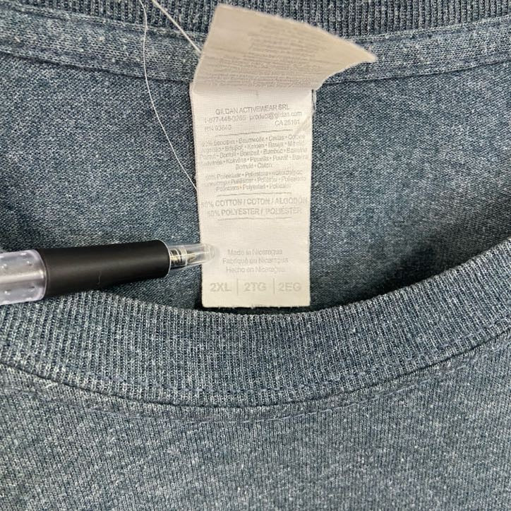 古着 used　半袖プリントTシャツ　野球　ベースボール　クルーネック　レトロデザイン　灰色　グレー　2XLサイズ