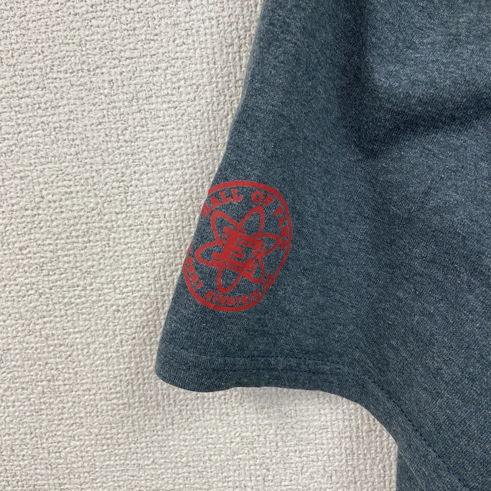 古着 used　半袖プリントTシャツ　野球　ベースボール　クルーネック　レトロデザイン　灰色　グレー　2XLサイズ