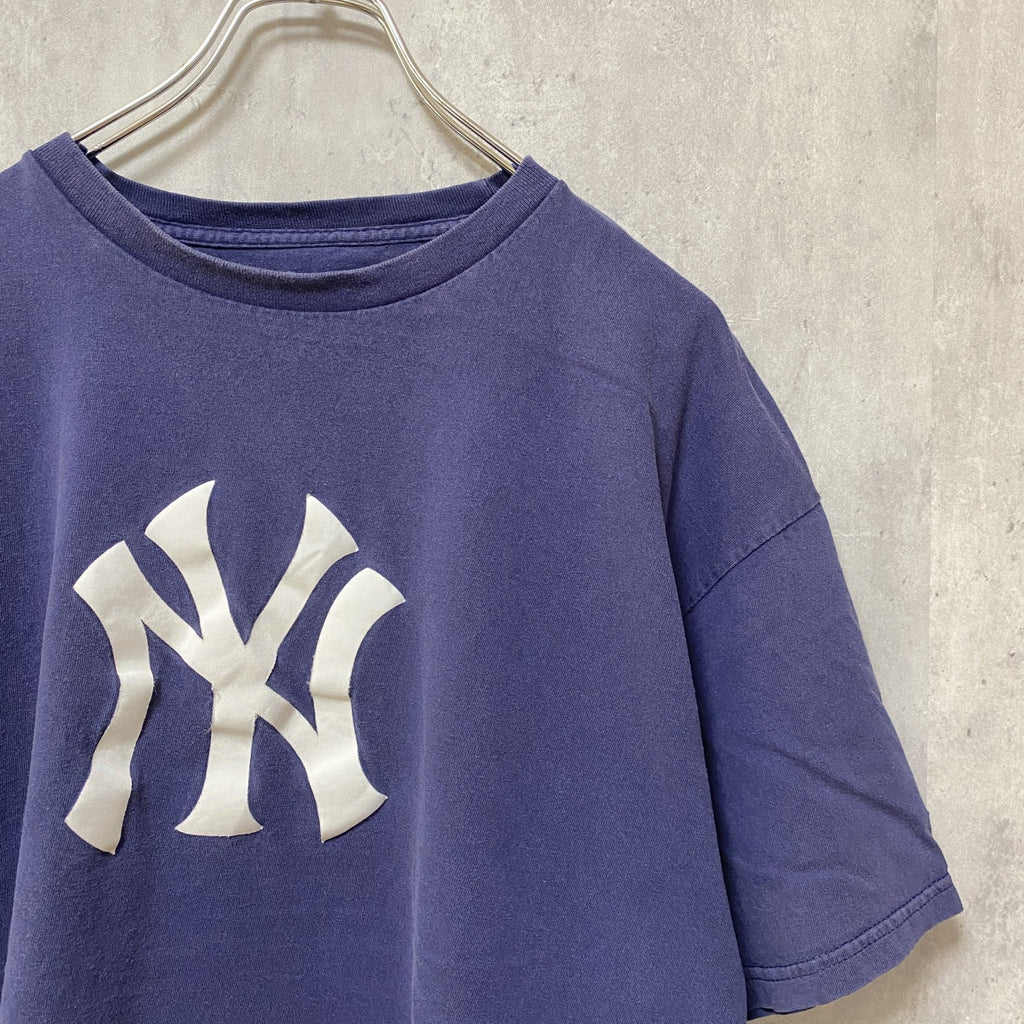 古着 used　ニューヨークヤンキース　半袖プリントTシャツ　MLB　ベースボール　ネイビー　ビッグシルエット　XLサイズ