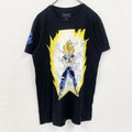 古着 used　ドラゴンボールZ　ベジータ　スーパーサイヤ人　半袖アニメプリントTシャツ　キャラクターデザイン　黒　Mサイズ