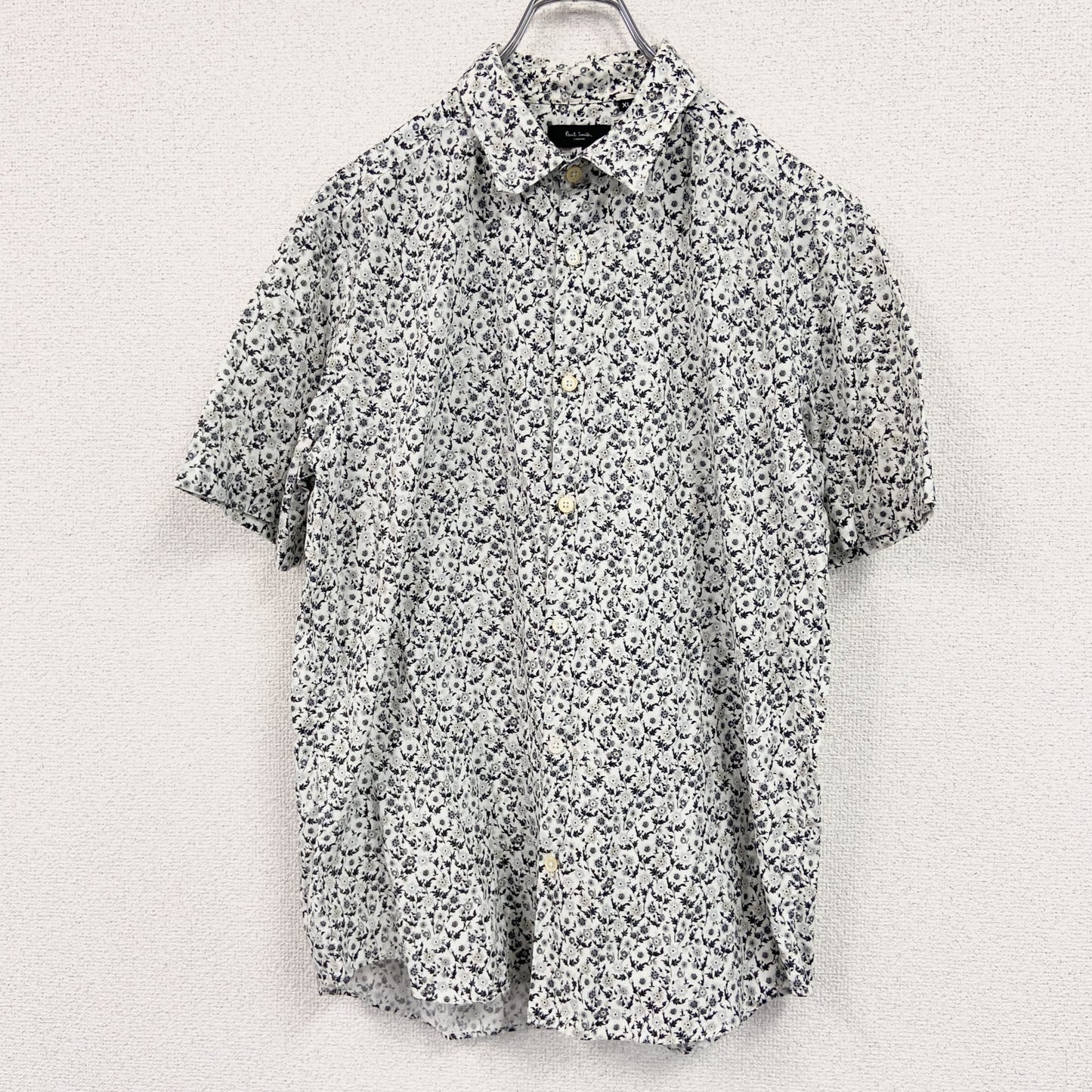 Paul Smith　ポールスミス　半袖シャツ/柄シャツ　花柄　白　ホワイト　XLサイズ