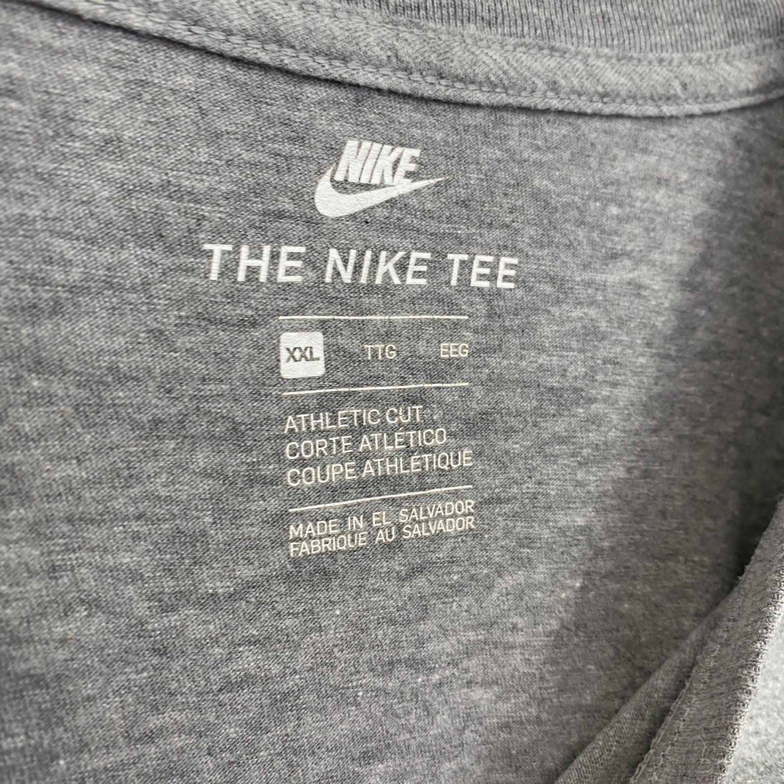 古着 used　NIKE　ナイキ　半袖英語ロゴプリントＴシャツ　クルーネック　THAT’S GAME　グレー　2XLサイズ