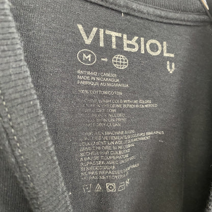 古着 used　VITRIOL　半袖キャラクタープリントTシャツ　ハングル　Sorry　クルーネック　黒　ブラック　Mサイズ