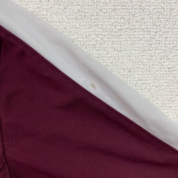 古着 used　長袖トラックジャケット　ジャージ　ワンポイント　HMS　ダンス　ボルドー　ワンポイント　Lサイズ