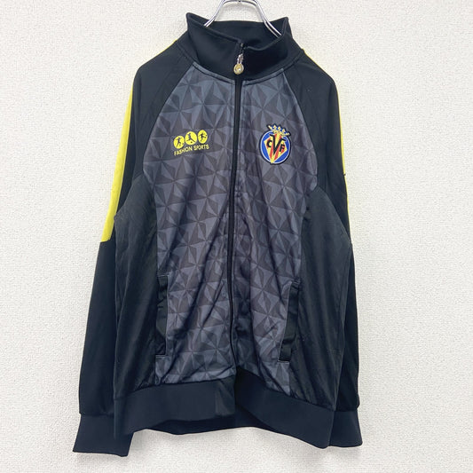 VILLARREAL C.F.　トラックジャケット/ジャージ　黒　ブラック　XLサイズ