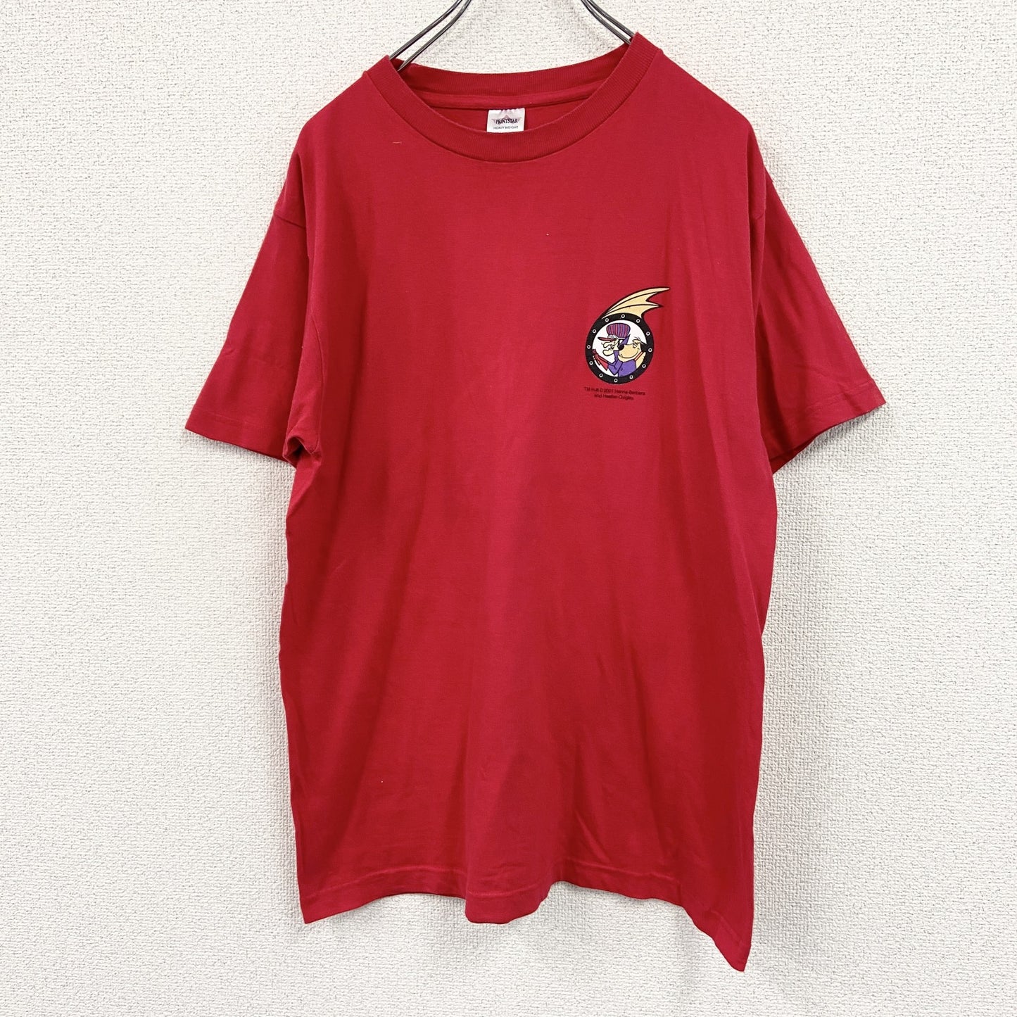 Print star　プリントスター　半袖アニメプリントTシャツ　チキチキマシン猛レース　赤　レッド　Lサイズ