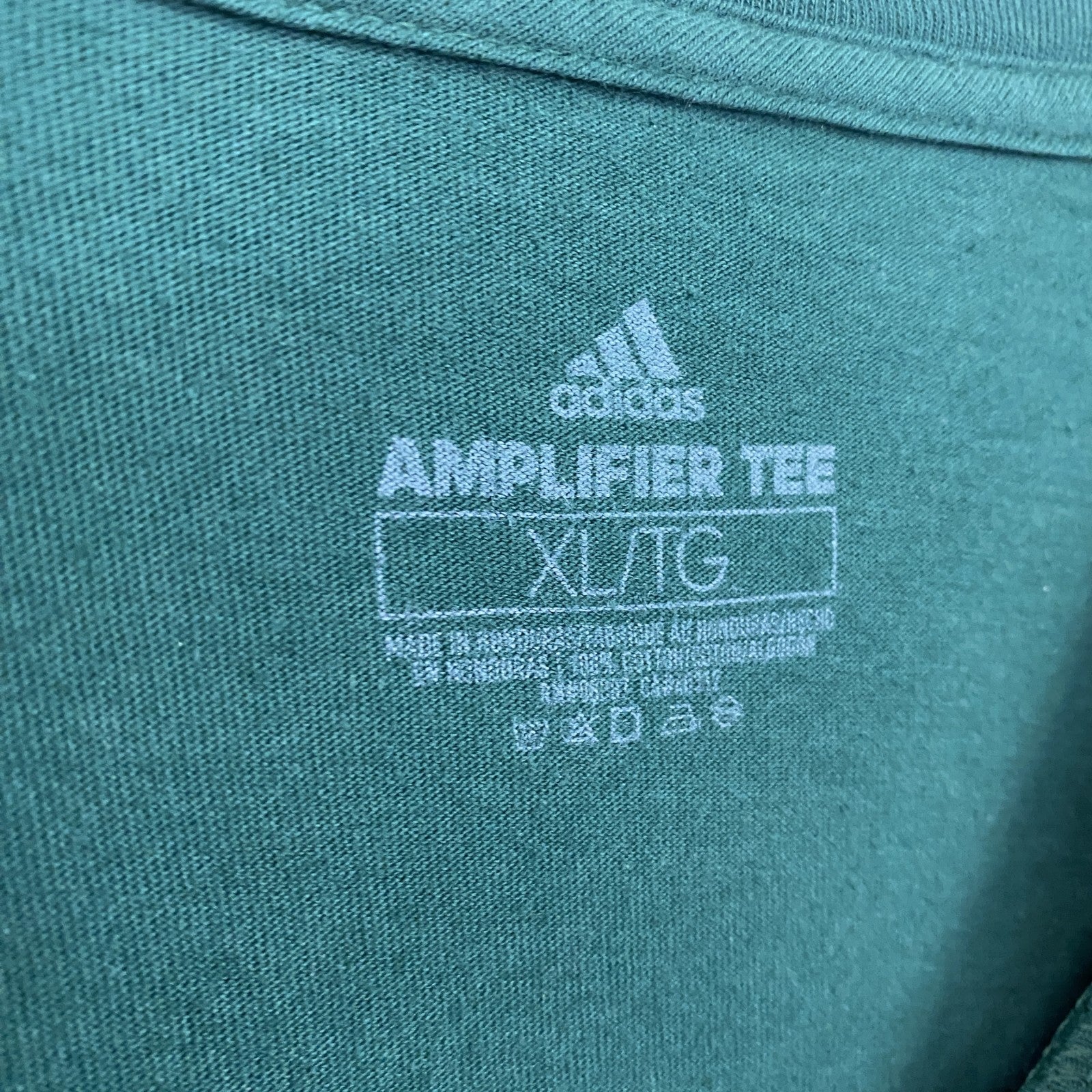 古着 used　adidas　アディダス　長袖プリントTシャツ　クルーネックロンT　ミネソタワイルド　ホッケー　緑　XLサイズ