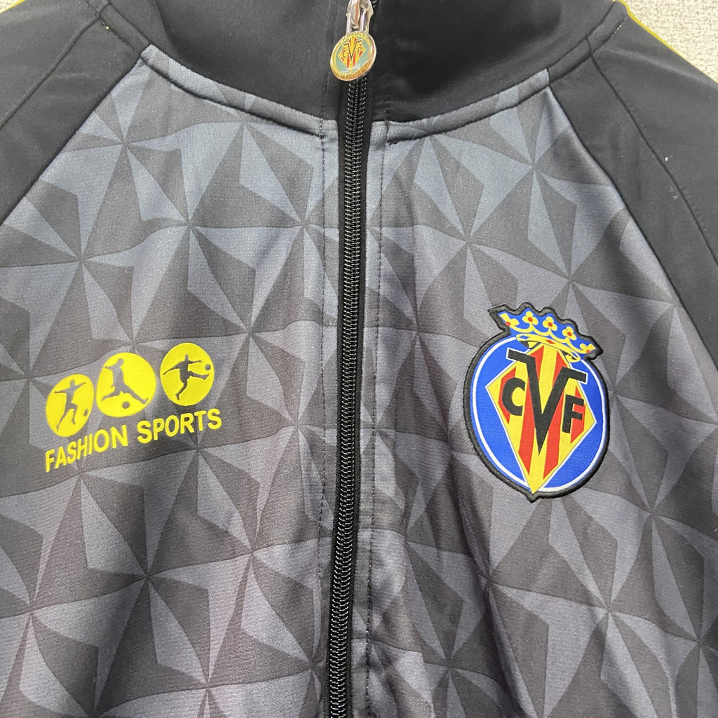 VILLARREAL C.F.　トラックジャケット/ジャージ　黒　ブラック　XLサイズ