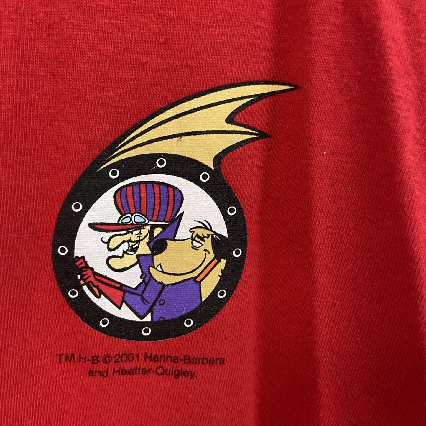 Print star　プリントスター　半袖アニメプリントTシャツ　チキチキマシン猛レース　赤　レッド　Lサイズ