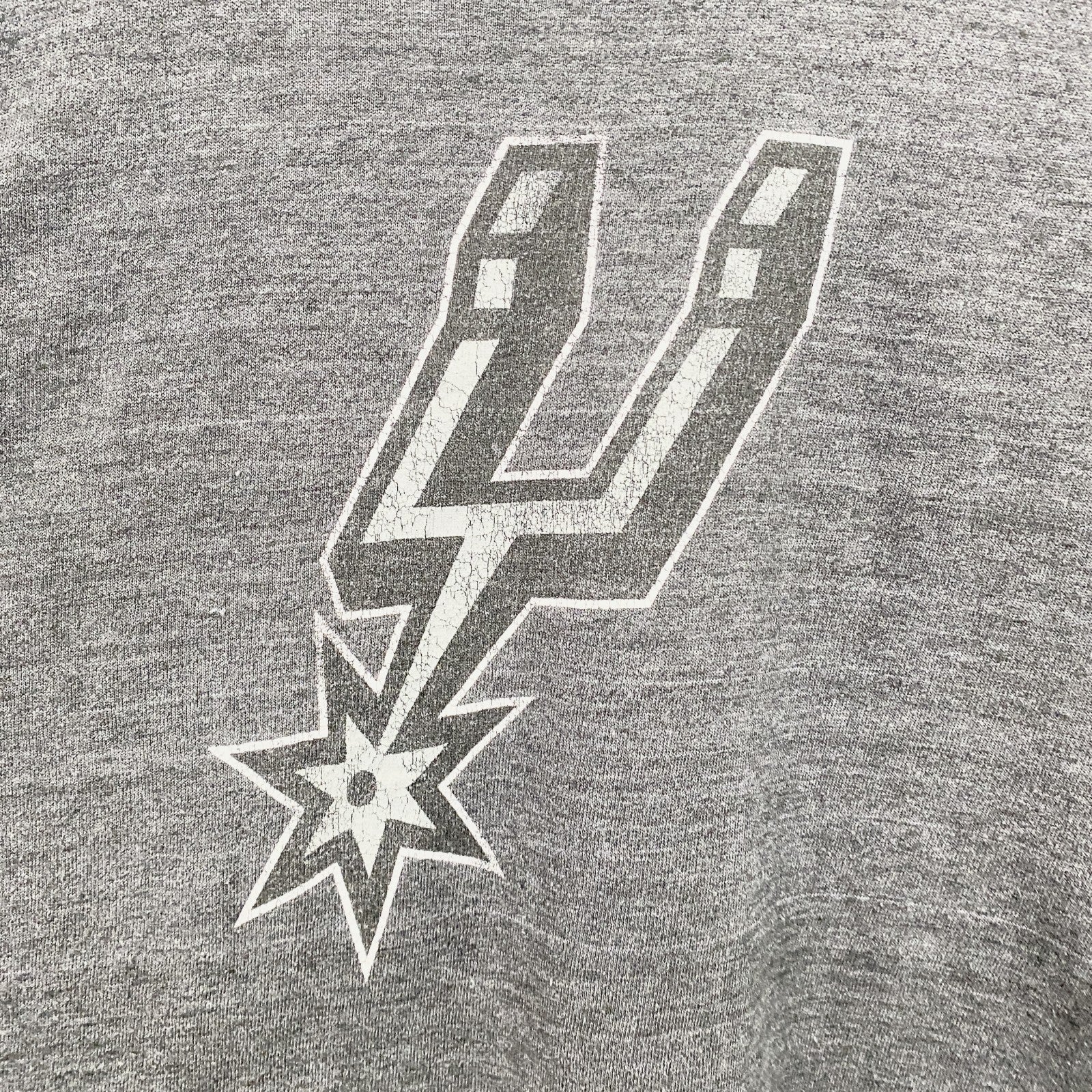 古着 used　adidas　アディダス　半袖プリントTシャツ　サンアントニオスパーズ　バスケ　ダークグレー　Sサイズ