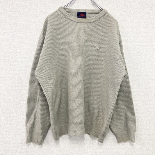 90s　ROBE DI KAPPA　カッパ　ニットセーター　ヴィンテージ　ベージュ　2XLサイズ
