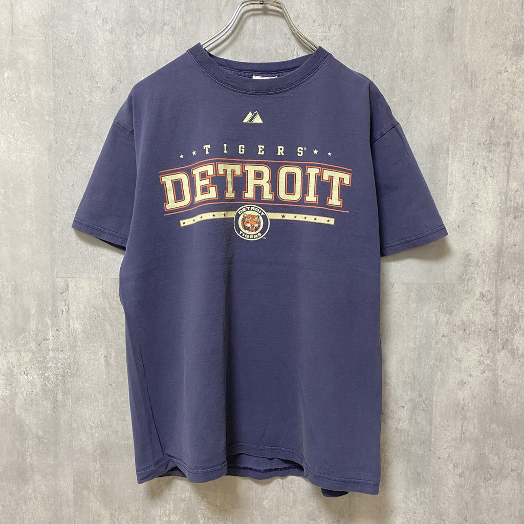 古着 used　DETROITTIGERS　デトロイトタイガース　半袖ベースボールバックプリントTシャツ　MLB　Mサイズ