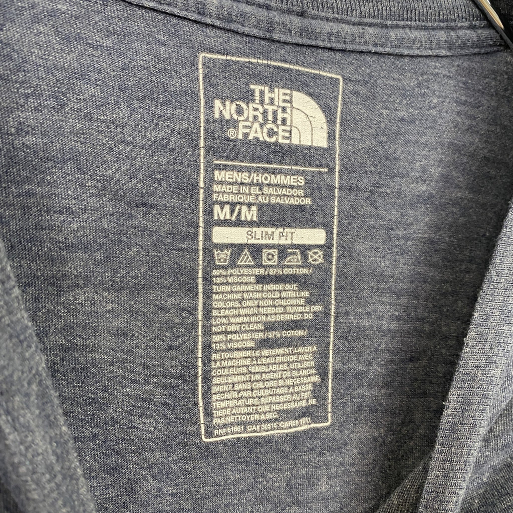 古着 used　THE NORTH FACE　ノースフェイス　半袖クルーネックプリントＴシャツ　アウトドア　ネイビー　Mサイズ