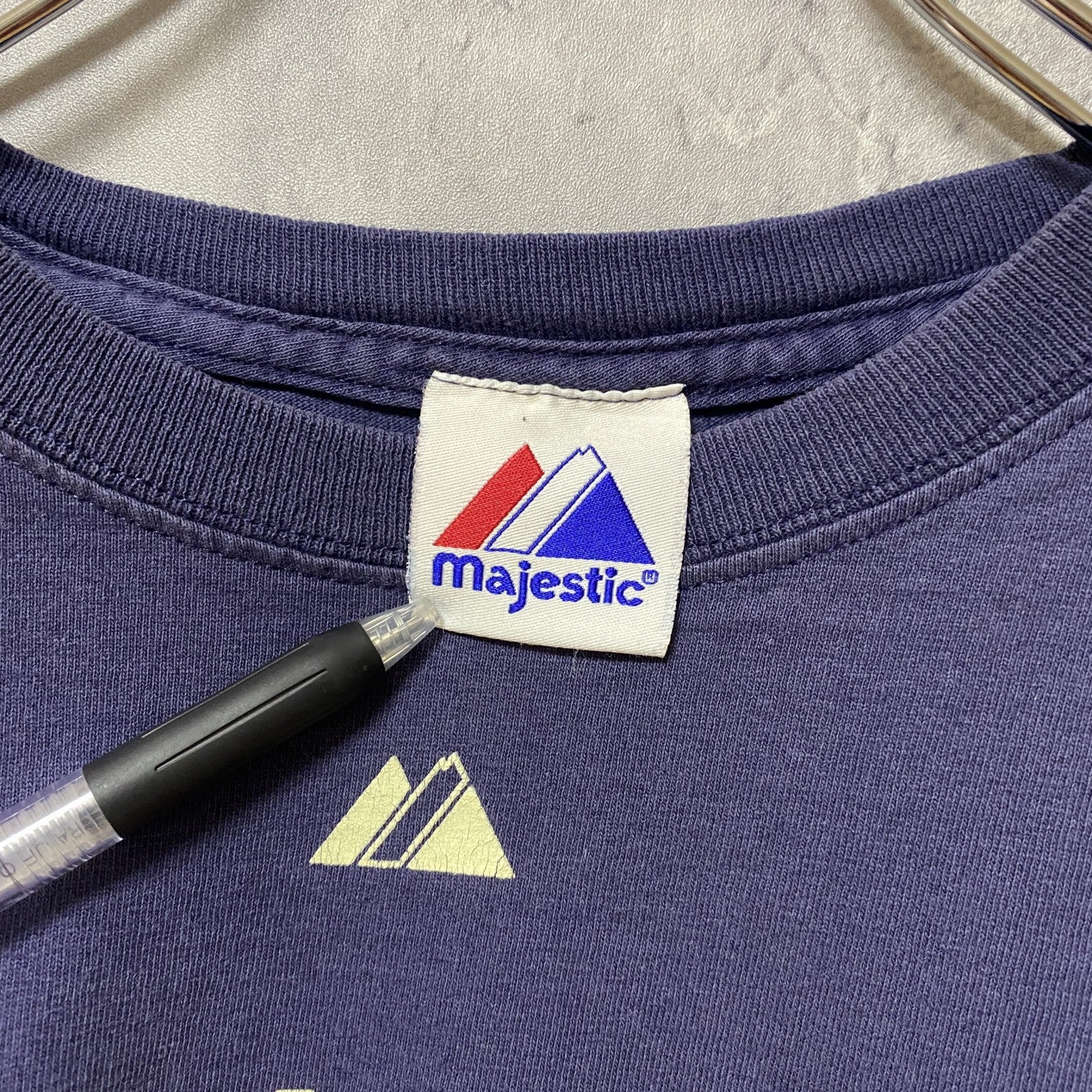 古着 used　DETROITTIGERS　デトロイトタイガース　半袖ベースボールバックプリントTシャツ　MLB　Mサイズ