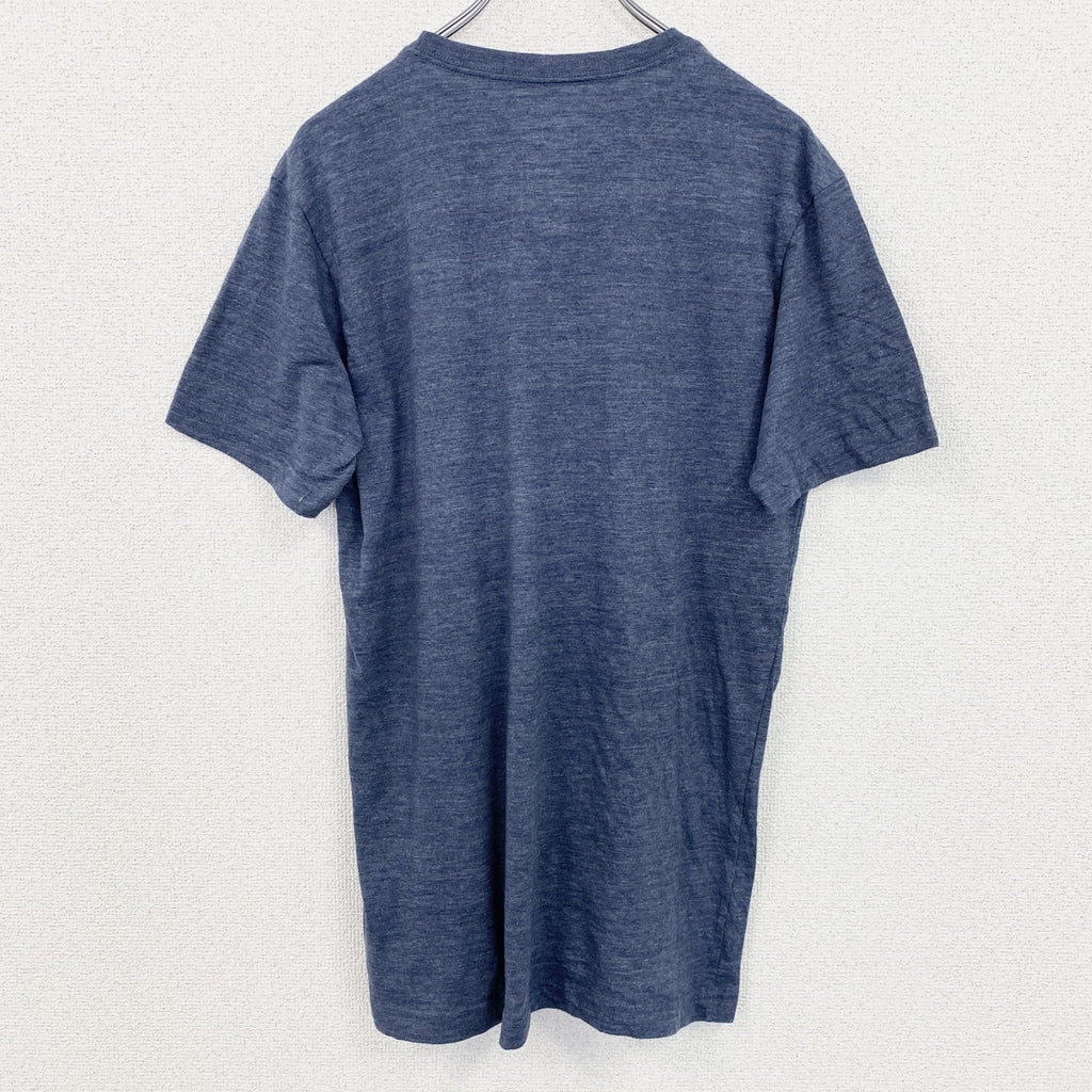 古着 used　THE NORTH FACE　ノースフェイス　半袖クルーネックプリントＴシャツ　アウトドア　ネイビー　Mサイズ