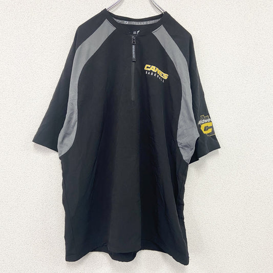 DeMARINI　ハーフジップ半袖シャツ　黒　ブラック　XLサイズ