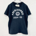 古着 used　アバンクロビー&フィッチ　半袖プリントTシャツ　クルーネック　レトロデザイン　黒　ブラック　XLサイズ