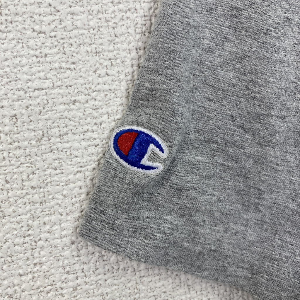 古着 used　Champion　チャンピオン　半袖クルーネックプリントＴシャツ　シアトル　サッカー　グレー　Lサイズ