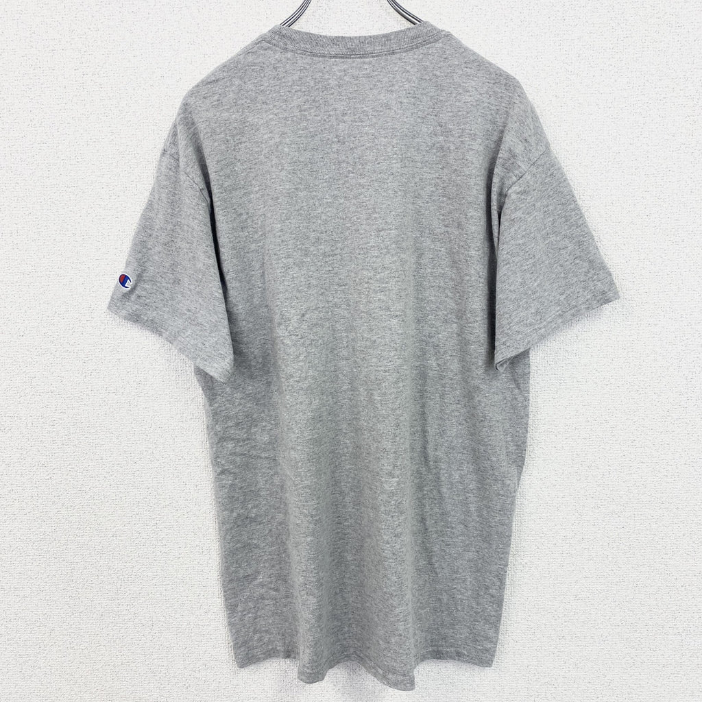 古着 used　Champion　チャンピオン　半袖クルーネックプリントＴシャツ　シアトル　サッカー　グレー　Lサイズ