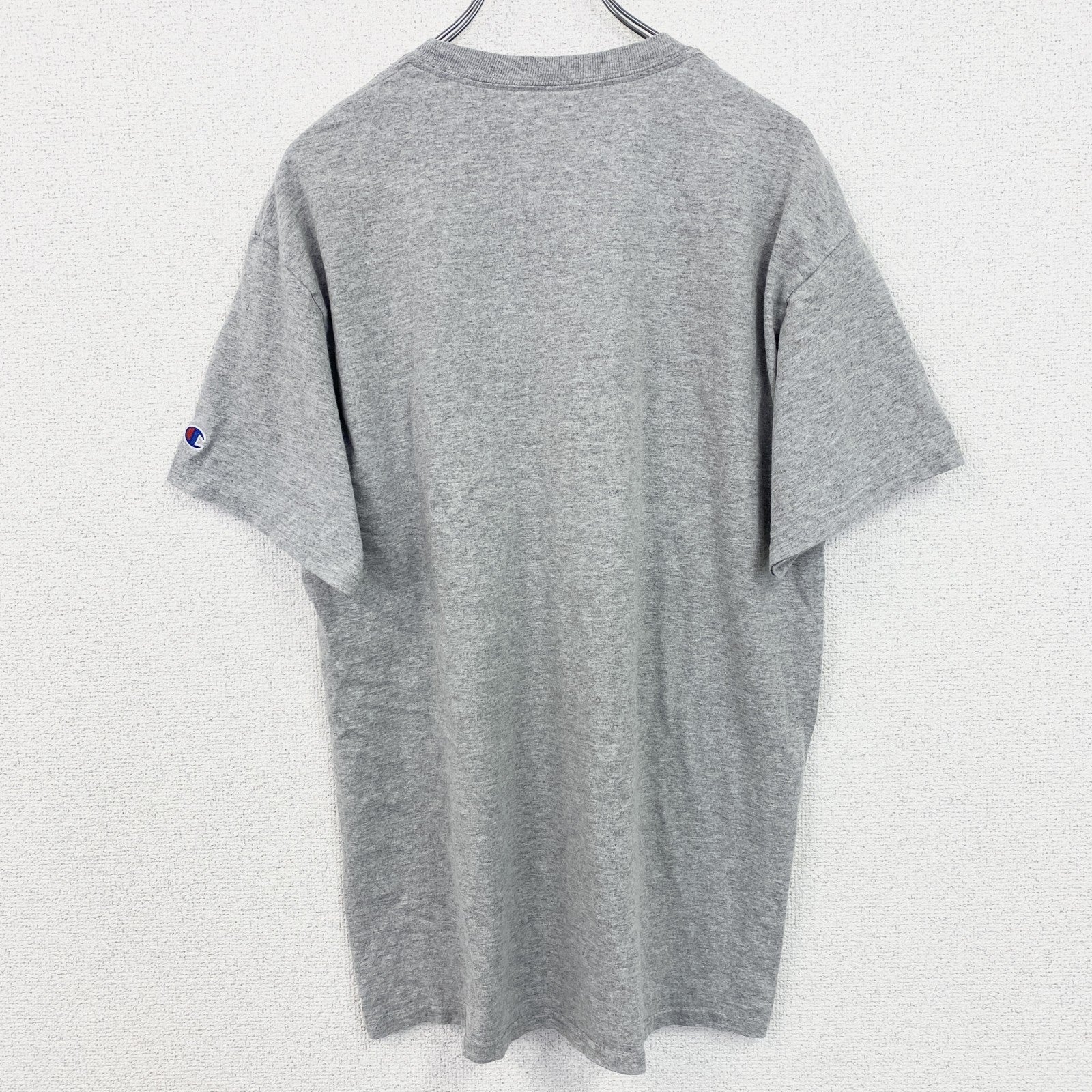 古着 used　Champion　チャンピオン　半袖クルーネックプリントＴシャツ　シアトル　サッカー　グレー　Lサイズ