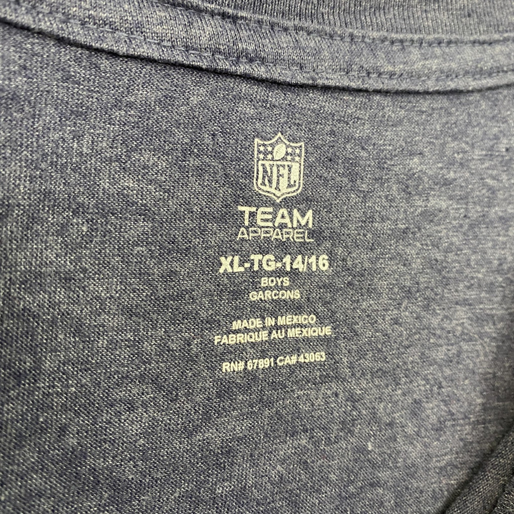 古着 used　NFL　メキシコ製　半袖プリントＴシャツ　ニューイングランドペイトリオッツ　フットボール　ネイビー　XLサイズ