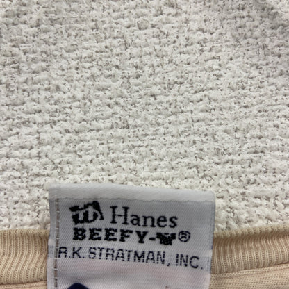 HARLEY DAVIDSON　ハーレーダビッドソン　Hanes　ヘインズ　半袖プリントTシャツ　ベージュ　XLサイズ