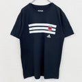 古着 used　adidas　アディダス　半袖プリントＴシャツ　ユナイテッド　サッカー　背番号　黒　ブラック　Lサイズ