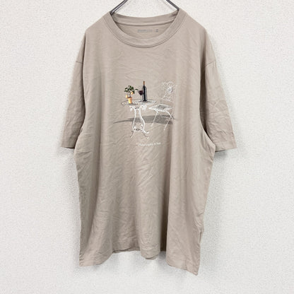 Abercrombie＆Fitch　アバクロンビー＆フィッチ　半袖プリントTシャツ　ベージュ　XXLサイズ