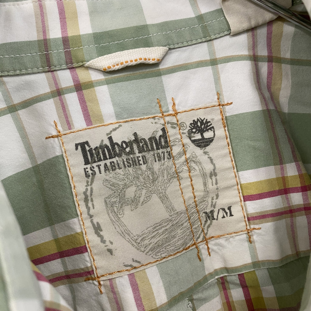 Timberland　ティンバーランド　半袖シャツ　チェック柄　マルチカラー　Mサイズ