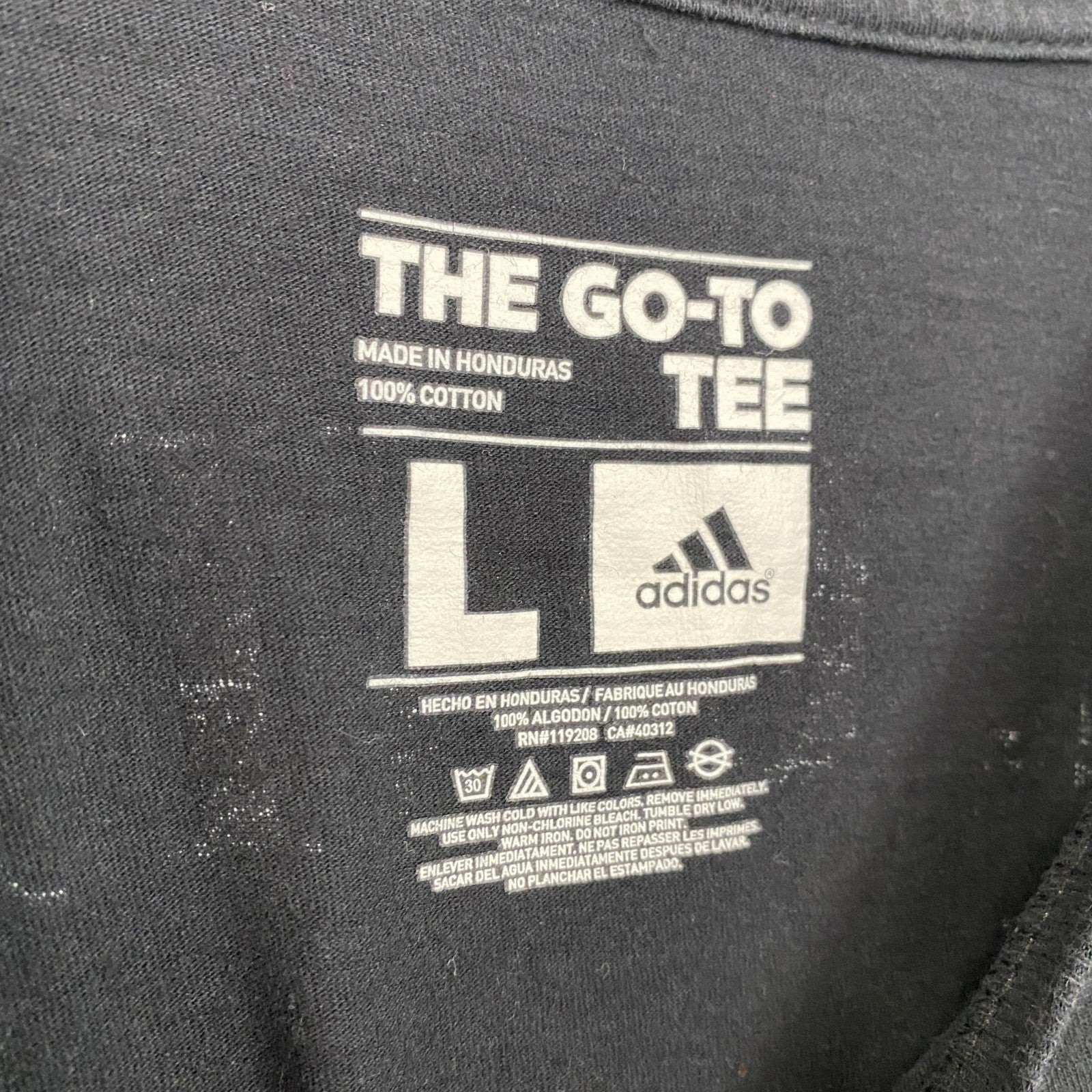 古着 used　adidas　アディダス　半袖プリントＴシャツ　ユナイテッド　サッカー　背番号　黒　ブラック　Lサイズ