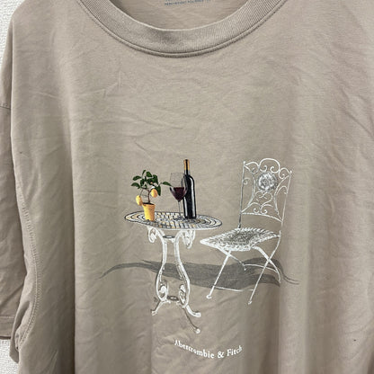 Abercrombie＆Fitch　アバクロンビー＆フィッチ　半袖プリントTシャツ　ベージュ　XXLサイズ