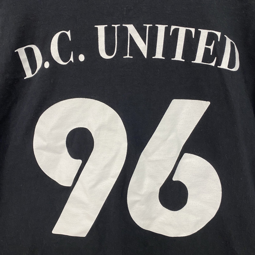 古着 used　adidas　アディダス　半袖プリントＴシャツ　ユナイテッド　サッカー　背番号　黒　ブラック　Lサイズ