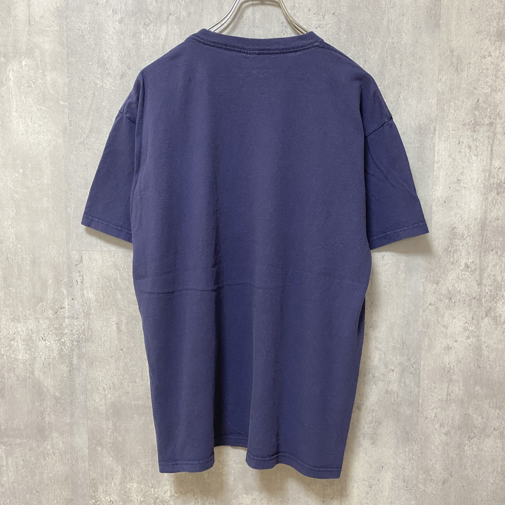 古着 used　POPEYE　ポパイ　半袖プリントTシャツ　クルーネック　紺　ネイビー　Lサイズ