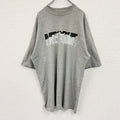 MEOSHE　半袖プリントTシャツ　灰色　グレー　Lサイズ