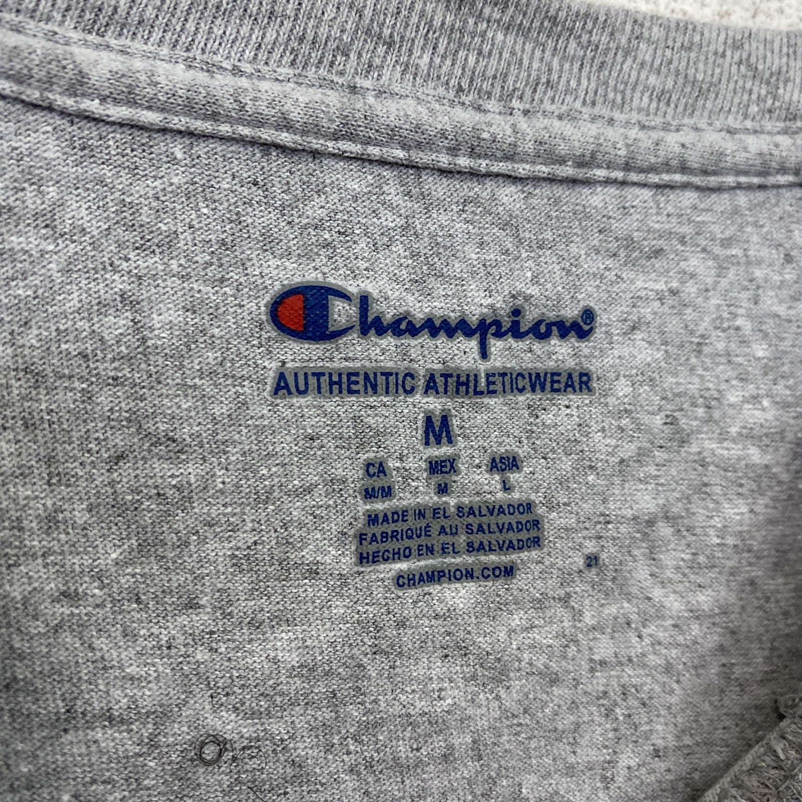 古着 used　Champion　チャンピオン　半袖カレッジプリントＴシャツ　バージニア州立大学　グレー　Mサイズ