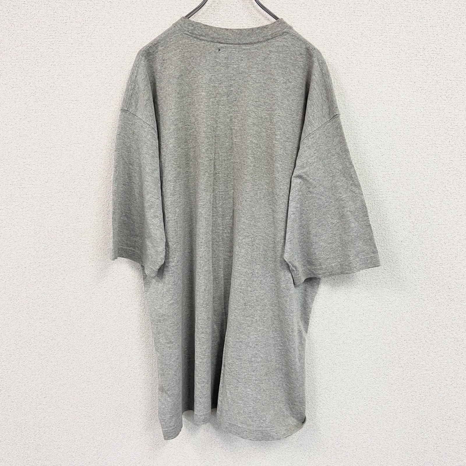 MEOSHE　半袖プリントTシャツ　灰色　グレー　Lサイズ