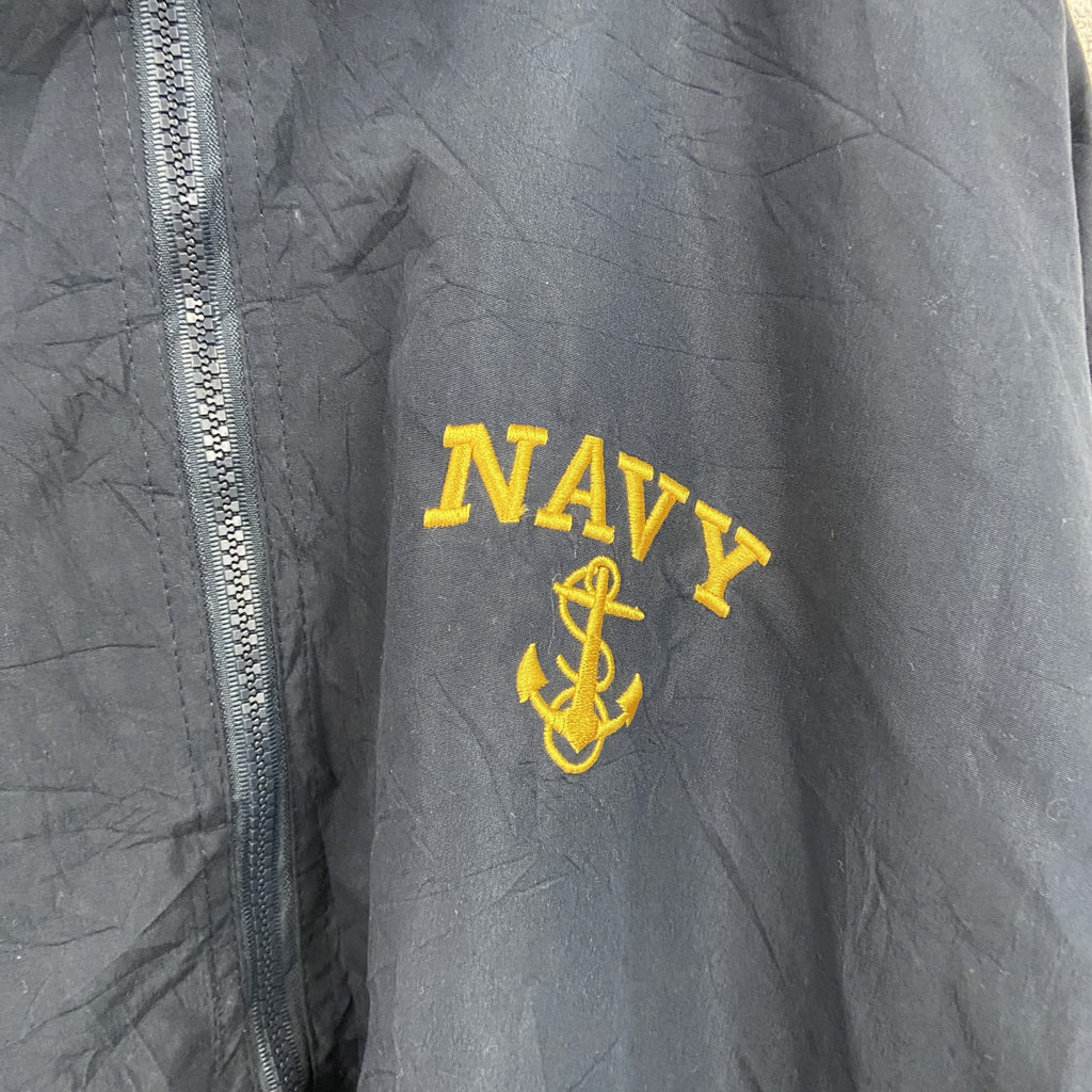 U.S.NAVY　RUNNING JACKET　ナイロンジャケット　ミリタリー　米軍　紺　ネイビー　Lサイズ
