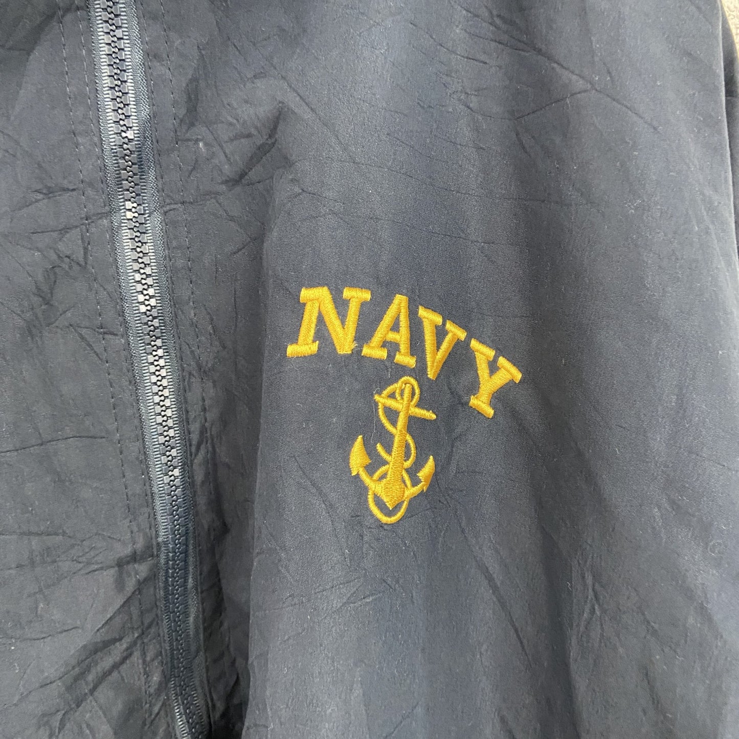 U.S.NAVY　RUNNING JACKET　ナイロンジャケット　ミリタリー　米軍　紺　ネイビー　Lサイズ