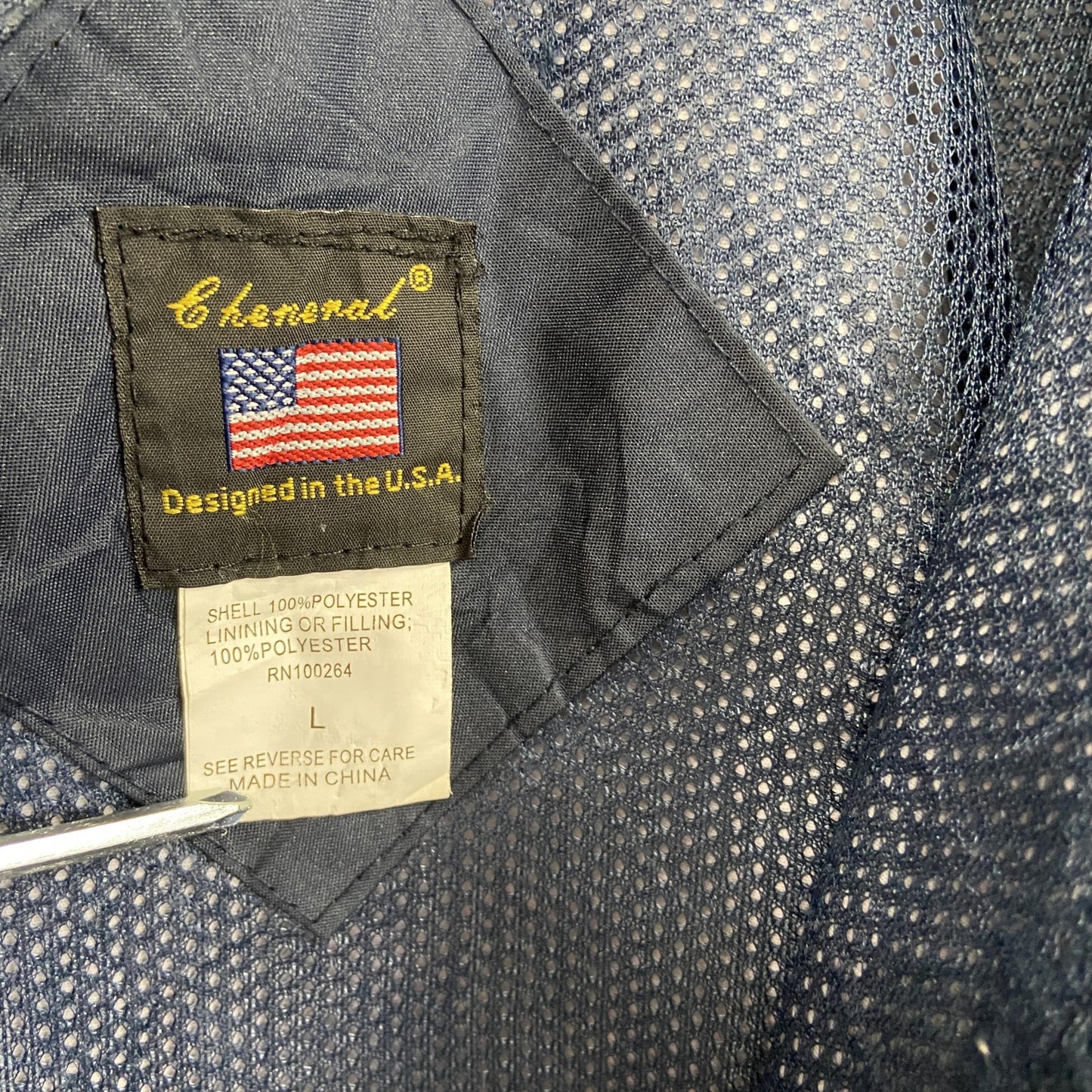 U.S.NAVY　RUNNING JACKET　ナイロンジャケット　ミリタリー　米軍　紺　ネイビー　Lサイズ