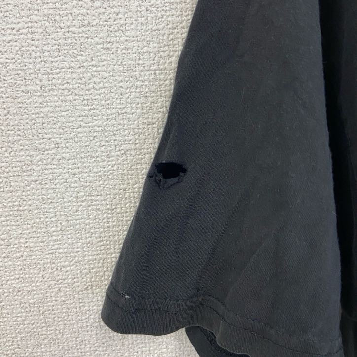 B&C　半袖プリントTシャツ　F.K.S.　英字プリント　黒　ブラック　2XLサイズ