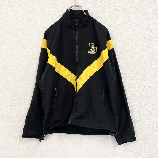 U.S.ARMY　トレーニングジャケット　ナイロンジャケット　ミリタリー　米軍　黒　ブラック　Sサイズ