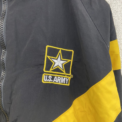 U.S.ARMY　トレーニングジャケット　ナイロンジャケット　ミリタリー　米軍　黒　ブラック　Sサイズ