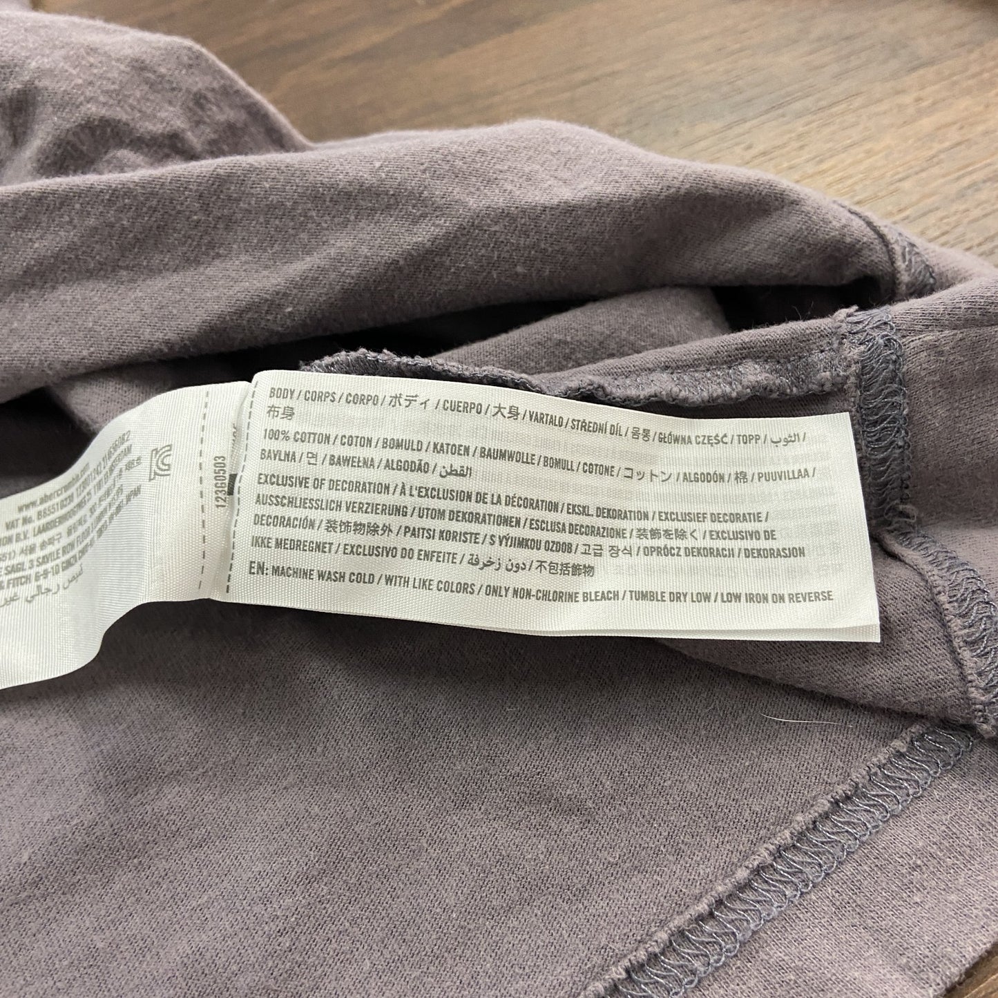 Abercrombie＆Fitch　アバクロンビー＆フィッチ　半袖プリントTシャツ　茶色　ブラウン　XXLサイズ