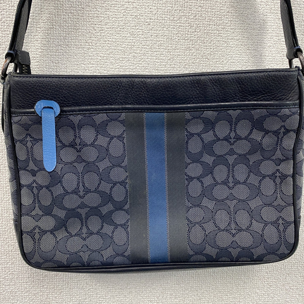 COACH　コーチ　C5291　トンプソンクロスボディショルダーバッグ　シグネチャー　紺　ネイビー